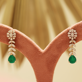 best online diamond earrings in surat
