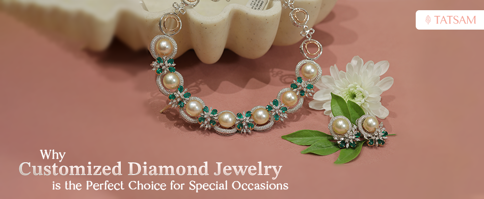 Customized Diamond Jewelry, pearl and diamond necklace