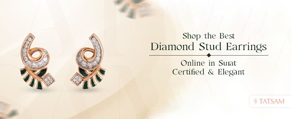 Shop the Best Diamond Stud Earrings Online in Surat – Certified & Elegant